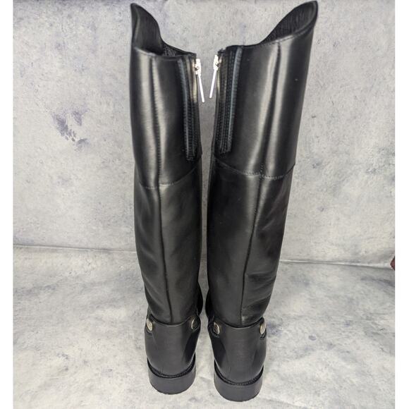 Aquatalia Black Leather Nerina Knee High Tall Riding Boot in Black, Size 6.5 - Picture 12 of 14